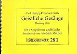 Carl Philipp Emanuel Bach Notenblätter Geistliche Gesänge für Gesang