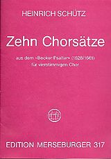 Heinrich Schütz Notenblätter 10 Chorsätze aus dem Becker-Psalter (1628/1661)
