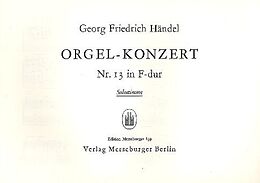 Georg Friedrich Händel Notenblätter Konzert F-Dur Nr.13 für Orgel