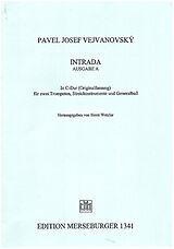 Pavel Josef Vejvanovsky Notenblätter Intrada Ausgabe A (Originalfassung C-Dur)