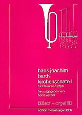 Hans Joachim Barth Notenblätter Kirchensonate 1