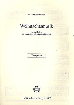 Bernd Geiersbach Notenblätter Weihnachtsmusik