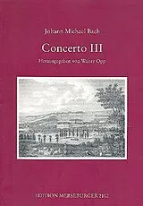 Johann Michael Bach Notenblätter Concerto D-Dur op.1,3 für