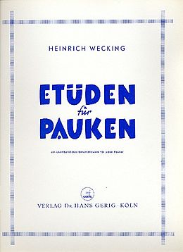 Heinrich Wecking Notenblätter Etüden für Pauken Ein