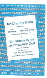 Horst Heinz Henning Notenblätter Im blauen Bock und