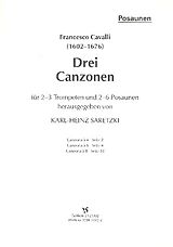 Pier Franceso Cavalli Notenblätter 3 Canzonen