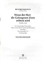 Richard Bartmuss Notenblätter WENN DER HERR DIE GEFANGENEN ZIONS