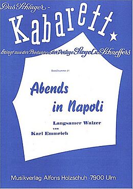 Karl Emmrich Notenblätter Abends in Napoli