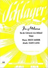 Hans Lang Notenblätter In der Cafeteria von Milanofür Handharmonika