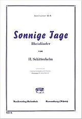 Hermann Schittenhelm Notenblätter Sonnige Tage Rheinländer für