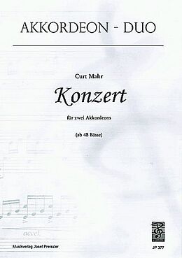 Curt Mahr Notenblätter Konzert für 2 Akkordeons