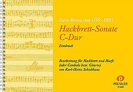 Carlo Monza Notenblätter Sonate C-Dur für Hackbrett