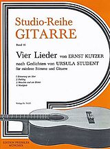 Ernst Kutzer Notenblätter 4 LIEDER OP.109 FUER MITTLERE STIMME