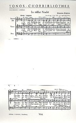 Johannes Brahms Notenblätter In stiller Nacht