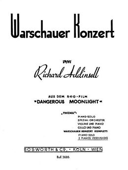 Richard Stewart Addinsell Notenblätter Warschauer Konzert für Klavier