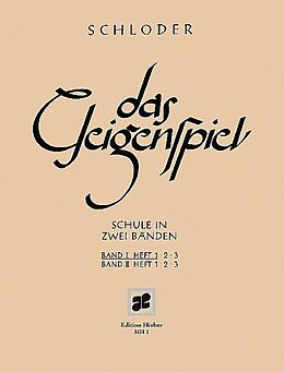 Josef Schloder Notenblätter Das Geigenspiel Band 1 Teil 1