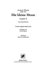 Annette Thoma Notenblätter Die kleine Messe Ausgabe A