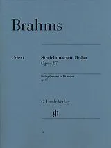 Johannes Brahms Notenblätter Streichquartett B-Dur op.67