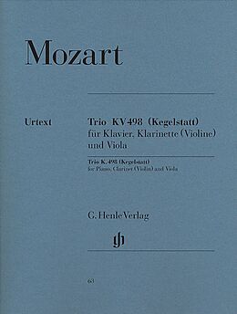 Wolfgang Amadeus Mozart Notenblätter Trio KV498