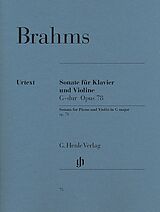 Johannes Brahms Notenblätter Sonate G-Dur op.78