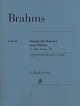 Johannes Brahms Notenblätter Sonate G-Dur op.78