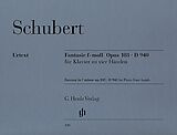 Franz Schubert Notenblätter Fantasie f-Moll D940 op.103
