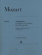 Wolfgang Amadeus Mozart Notenblätter Variationen KV359 und KV360