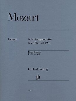 Wolfgang Amadeus Mozart Notenblätter Klavierquartette g-Moll KV478 und Es-Dur KV493