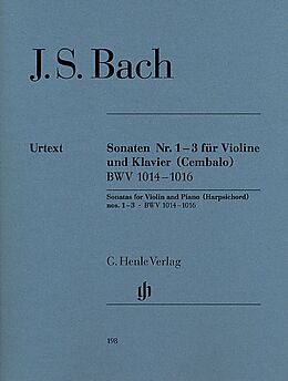 Johann Sebastian Bach Notenblätter Sonaten Nr.1-3 BWV1014-1016