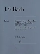 Johann Sebastian Bach Notenblätter Sonaten Nr.4-6 BWV1017-1019