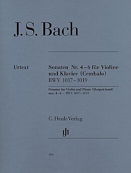 Johann Sebastian Bach Notenblätter Sonaten Nr.4-6 BWV1017-1019