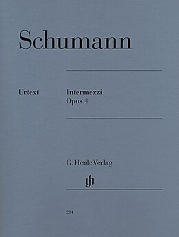 Robert Schumann Notenblätter Intermezzi op.4