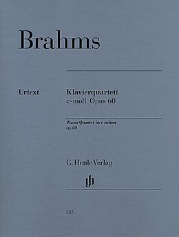 Johannes Brahms Notenblätter Quartett c-Moll op.60