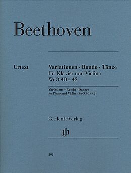 Ludwig van Beethoven Notenblätter 12 Variationen WoO40, Rondo WoO41 und 6 deutsche Tänze WoO42