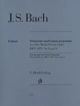 Johann Sebastian Bach Notenblätter Triosonate und Canon perpetuus
