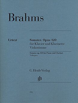 Johannes Brahms Notenblätter Sonaten op.120