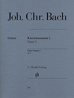 Kartonierter Einband Johann Christian Bach - Klaviersonaten, Band I op. 5 von Johann Christian Bach