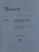 Wolfgang Amadeus Mozart Notenblätter Sonate B-Dur KV333