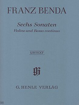 Franz Benda Notenblätter 6 Sonaten für Violine und Bc
