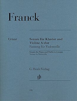 César Franck Notenblätter Sonate A-Dur für Violine und Klavier