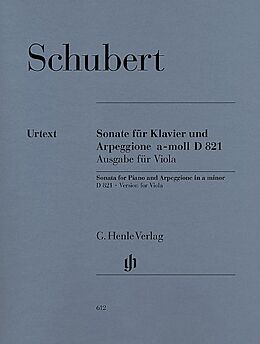 Franz Schubert Notenblätter Arpeggione-Sonate a-Moll D821