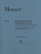 Wolfgang Amadeus Mozart Notenblätter Divertimento KV563 und Fragment G-Dur KVanh.66