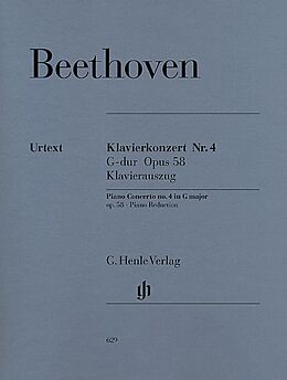 Ludwig van Beethoven Notenblätter Konzert G-Dur Nr.4 op.58 für Klavier und Orchester