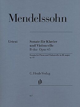Felix Mendelssohn-Bartholdy Notenblätter Sonate B-Dur op.45