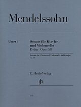 Felix Mendelssohn-Bartholdy Notenblätter Sonate D-Dur op.58