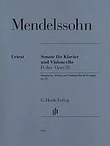 Felix Mendelssohn-Bartholdy Notenblätter Sonate D-Dur op.58