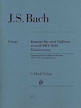 Johann Sebastian Bach Notenblätter Konzert d-Moll BWV1043 für 2 Violinen und Orchester