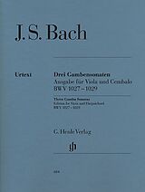 Johann Sebastian Bach Notenblätter 3 Sonaten BWV1027-29 für Gambe und Cembalo