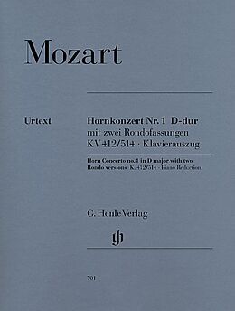 Wolfgang Amadeus Mozart Notenblätter Konzert D-Dur Nr.1 KV412 für Horn und Orchester