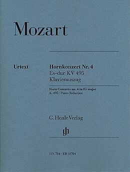 Wolfgang Amadeus Mozart Notenblätter Konzert Es-Dur Nr.4 KV495 für Horn und Orchester